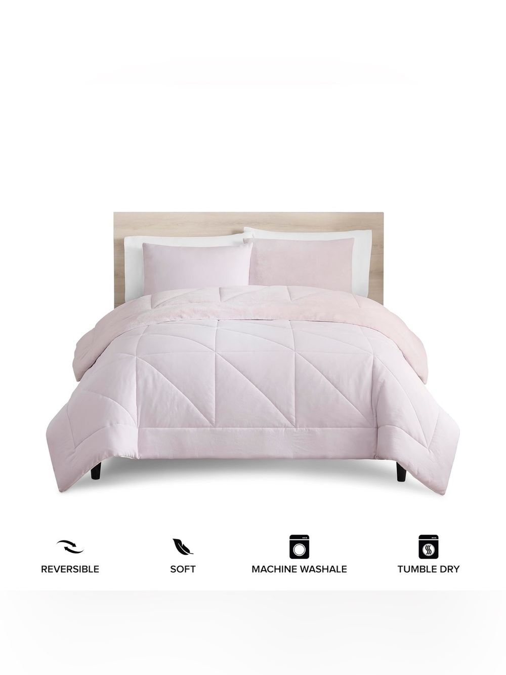 UGG Corey Reversible 3-Pc. Comforter Set, Full/Queen in Lilac/Light Pink
